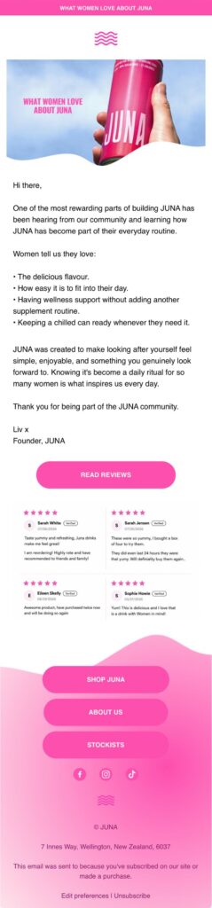 Juna - Welcome Series - What Women Think About Juna