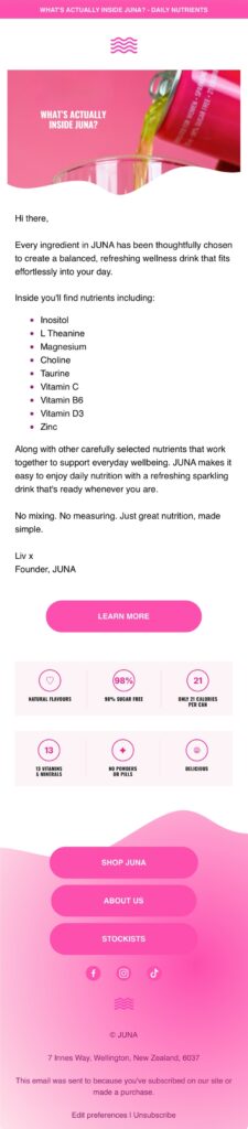 Juna - Welcome Series - What's Actually Inside Juna
